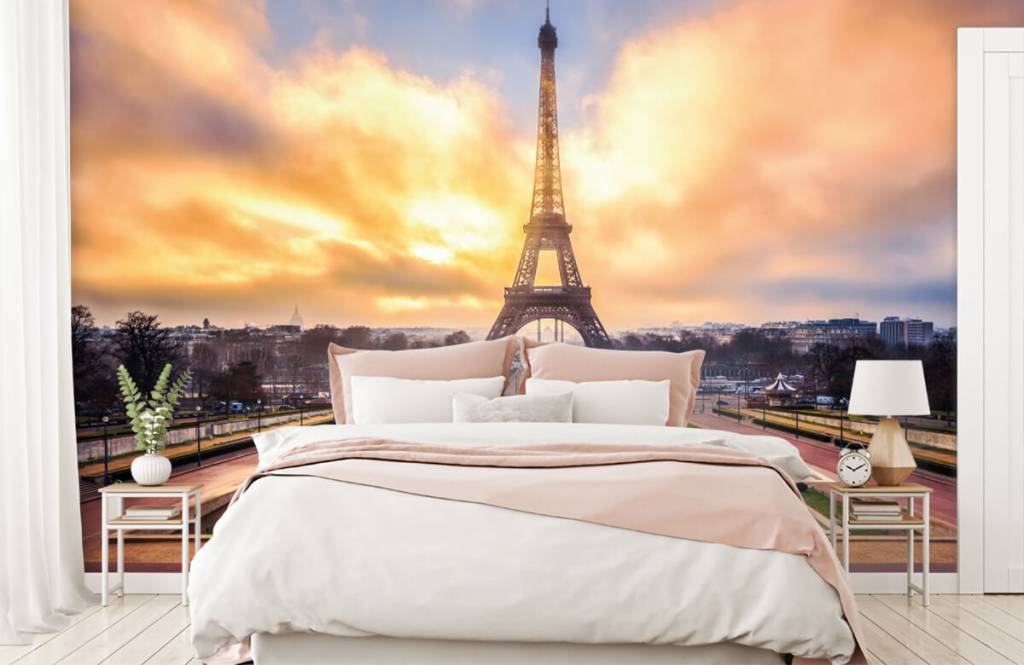 Steden behang - Eiffeltoren - Slaapkamer 2