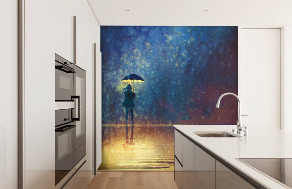 Modern  - Eenzaam meisje in de regen - Hobbykamer 4