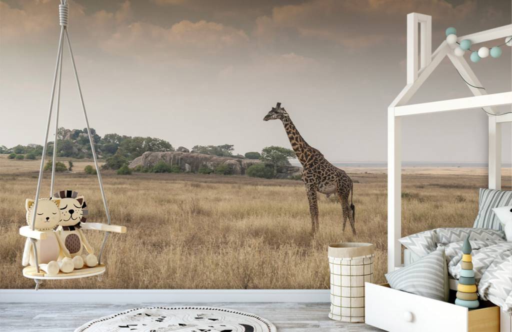 Animals - Giraffe op een savanne - Slaapkamer 5