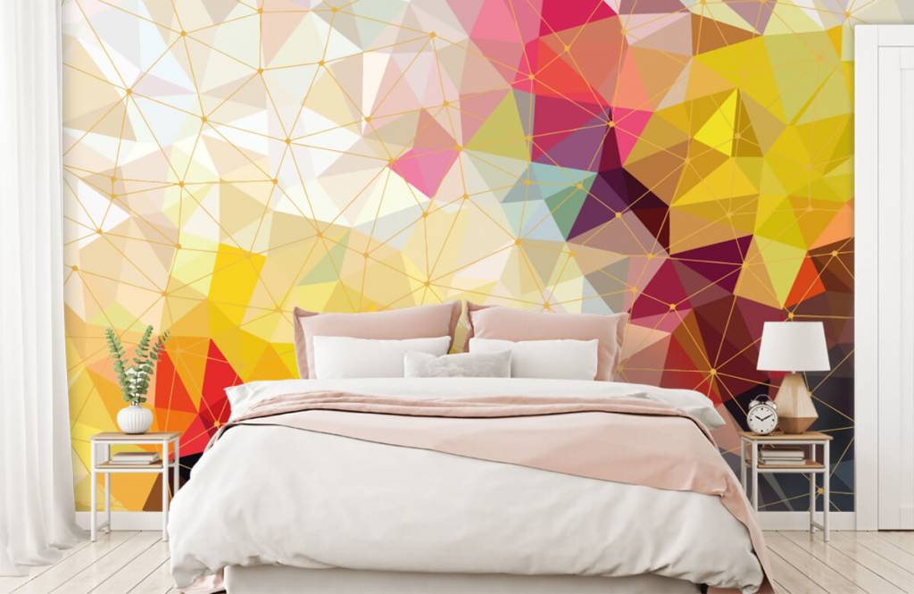 Other - Print van kleurrijke driehoeken - Slaapkamer 4