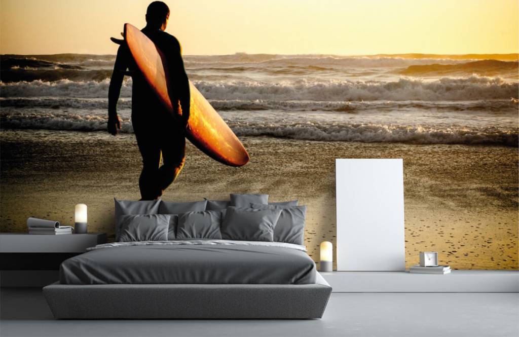 Beach Wallpaper - Surfer - Tienerkamer 4