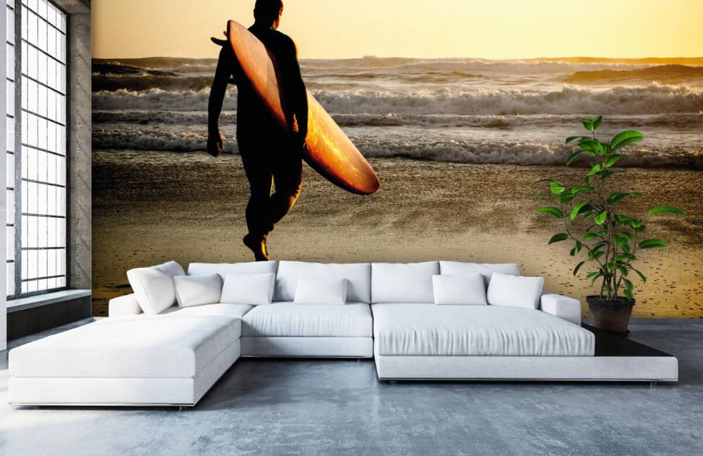 Beach Wallpaper - Surfer - Tienerkamer 6