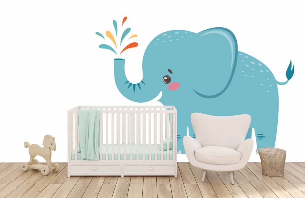 Elephants - Vrolijke olifant - Babykamer 5