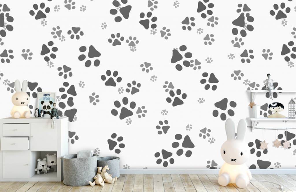 Kids Wallpaper - Hondenpoten - Kinderkamer 1
