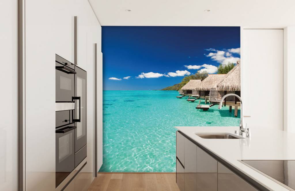 Beach Wallpaper - Huisjes op de Malediven - Hobbykamer 5