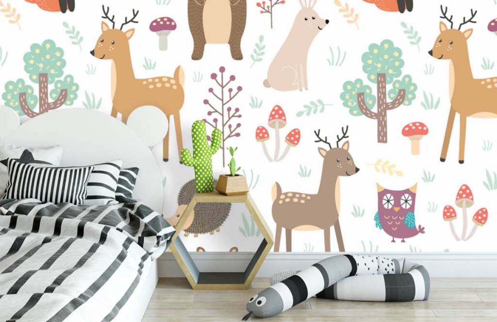 Kids Wallpaper - Verschillende dieren - Kinderkamer 1