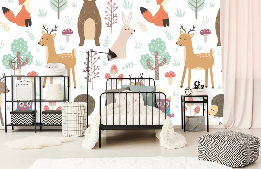 Kids Wallpaper - Verschillende dieren - Kinderkamer 2