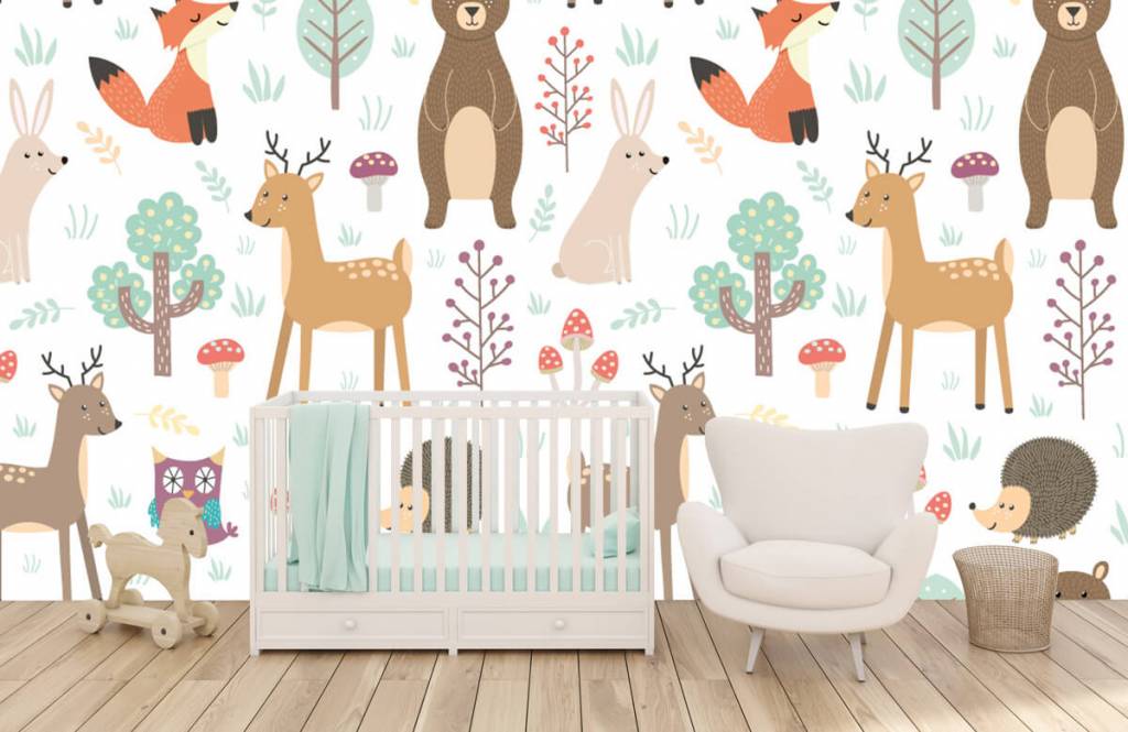 Kids Wallpaper - Verschillende dieren - Kinderkamer 5
