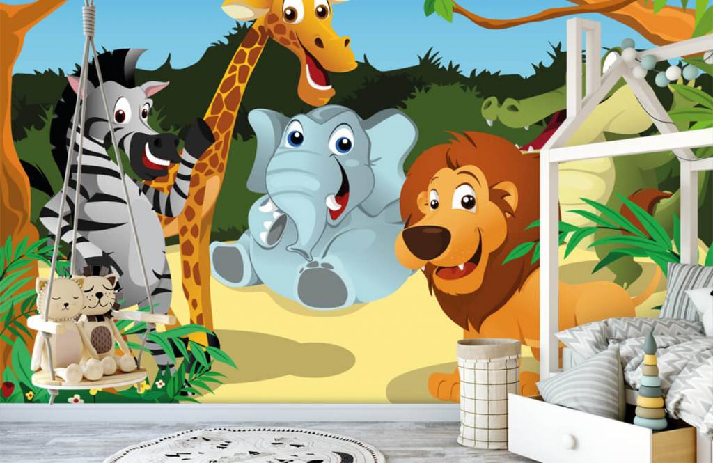 Safari Animals - Vrolijke wilde dieren - Kinderkamer 1