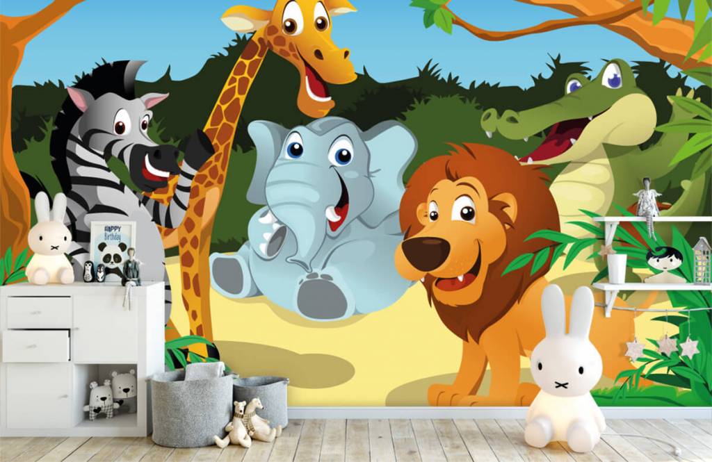 Safari Animals - Vrolijke wilde dieren - Kinderkamer 4