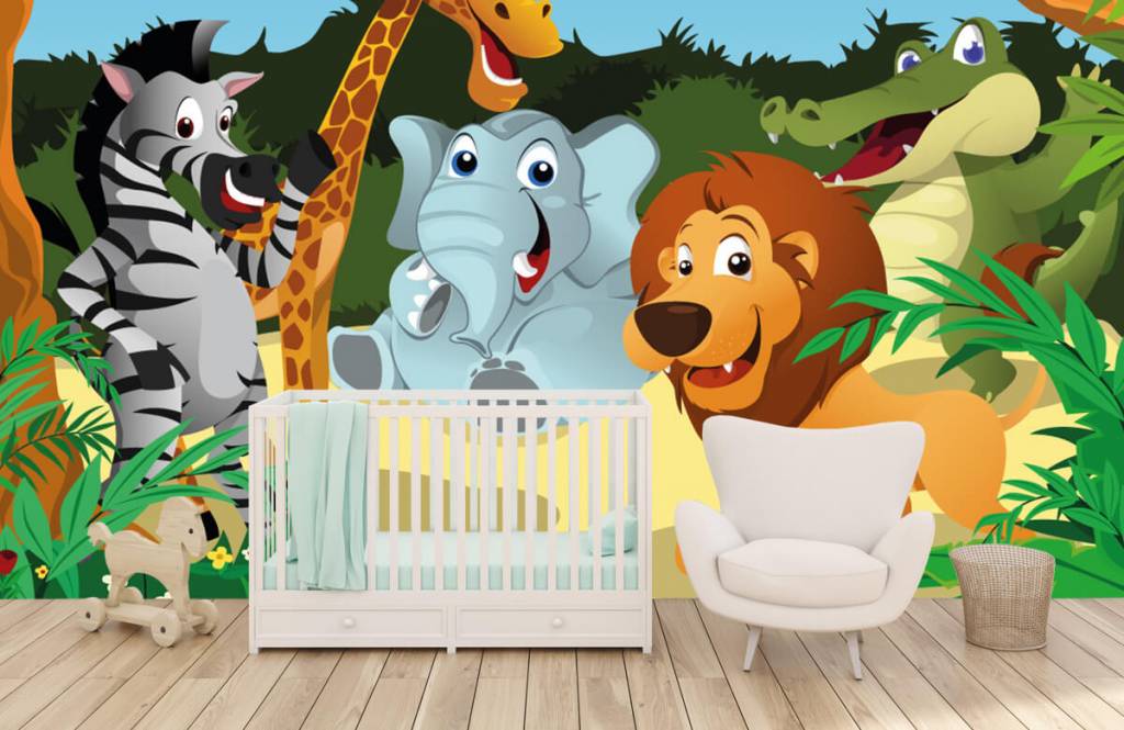 Safari Animals - Vrolijke wilde dieren - Kinderkamer 5