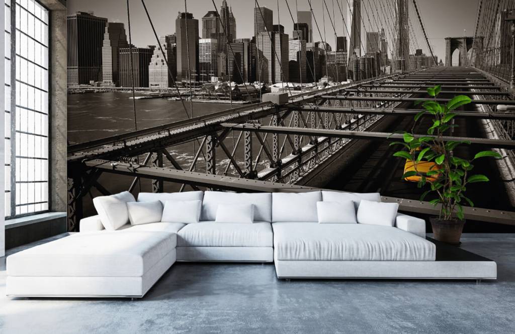 Black and white wallpaper - Skyline Manhattan - Tienerkamer 1