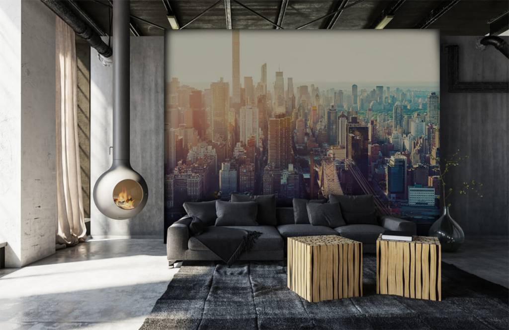 Retro wallpaper - New York City - Tienerkamer 6