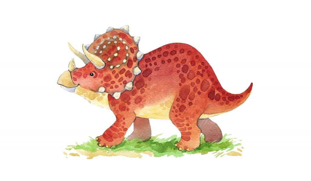 Cute Triceratops dinosaur.