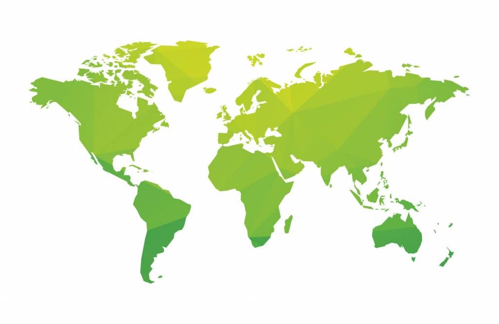 Zielona mapa świata
