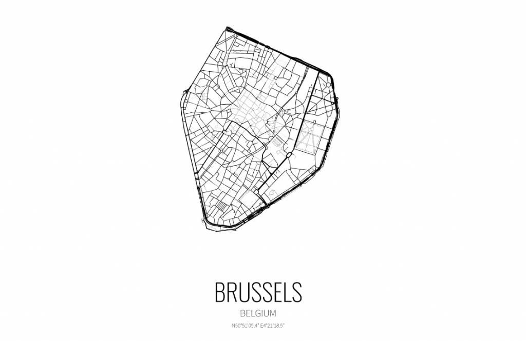 Unikatowa mapa Brukseli