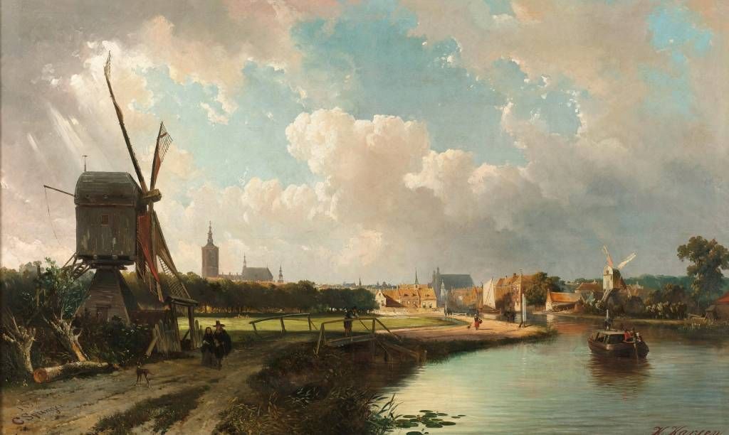 Widok Hagi z kanału Delft w XVII wieku.