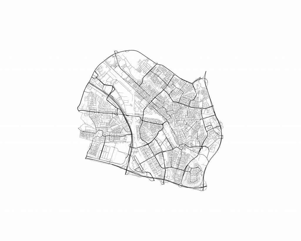Mapa Utrechtu, biała.