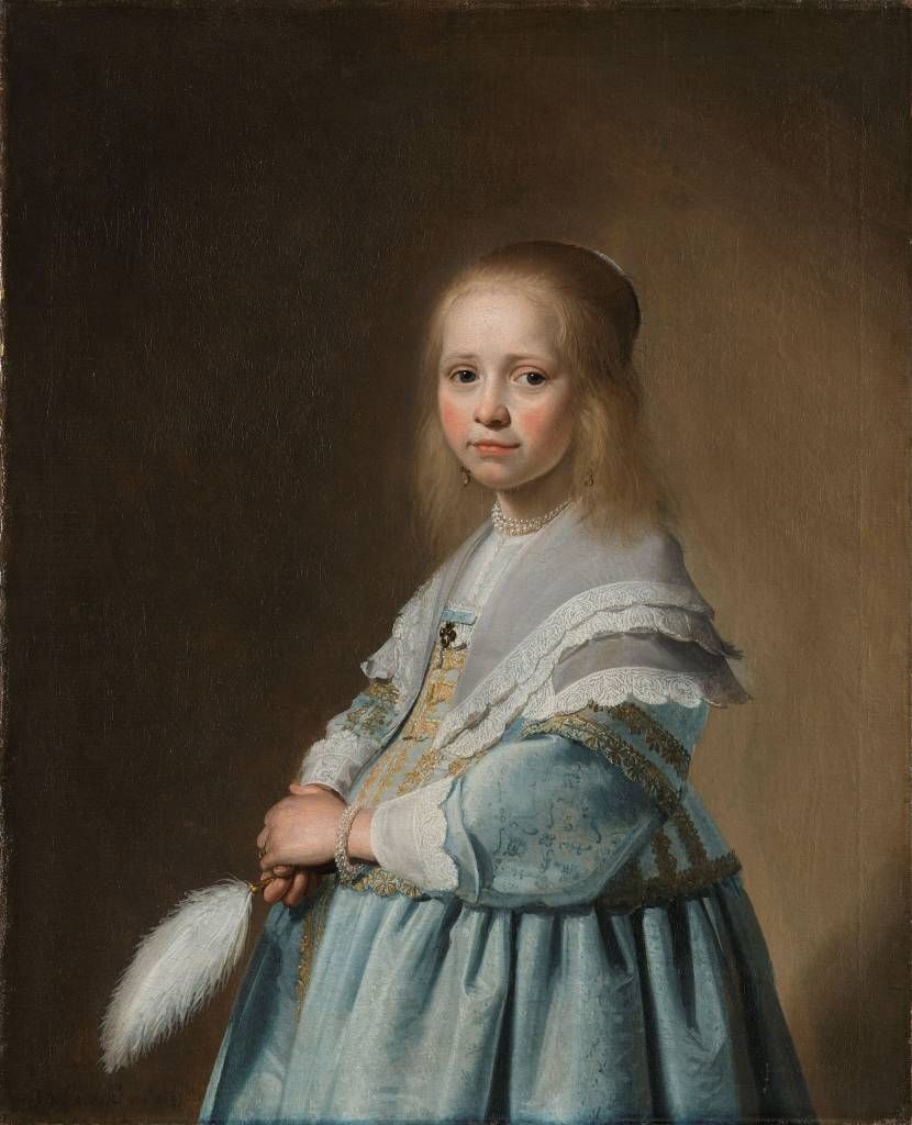 Portret dziewczyny w kolorze niebieskim.