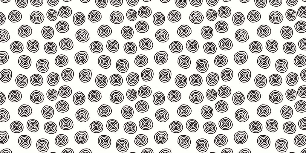 Kręgi abstrakcyjne w kolorach czarnym i białym