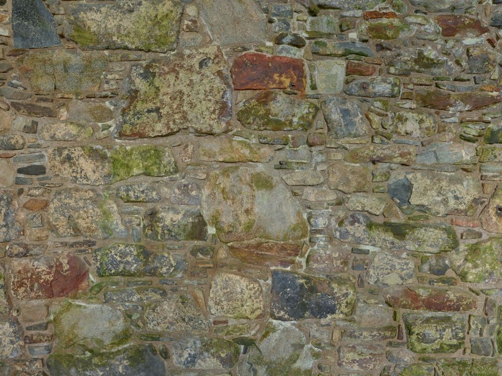 Stary mur z mchem