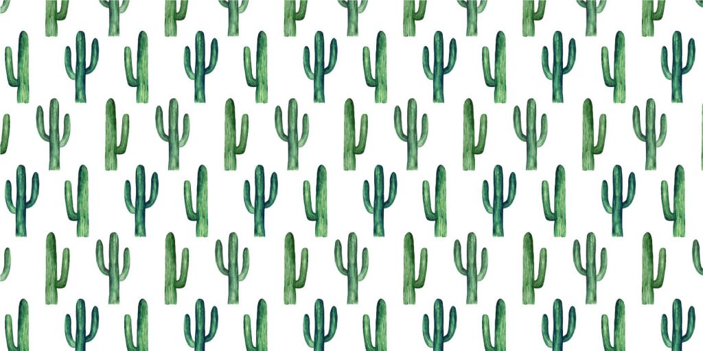 wzór z kaktusem