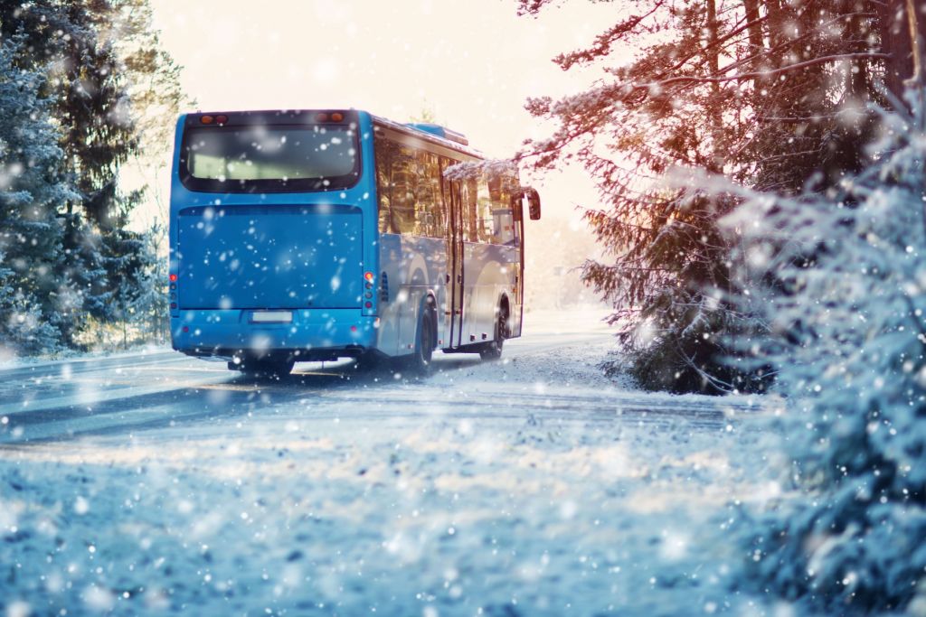 Autobus w zimie