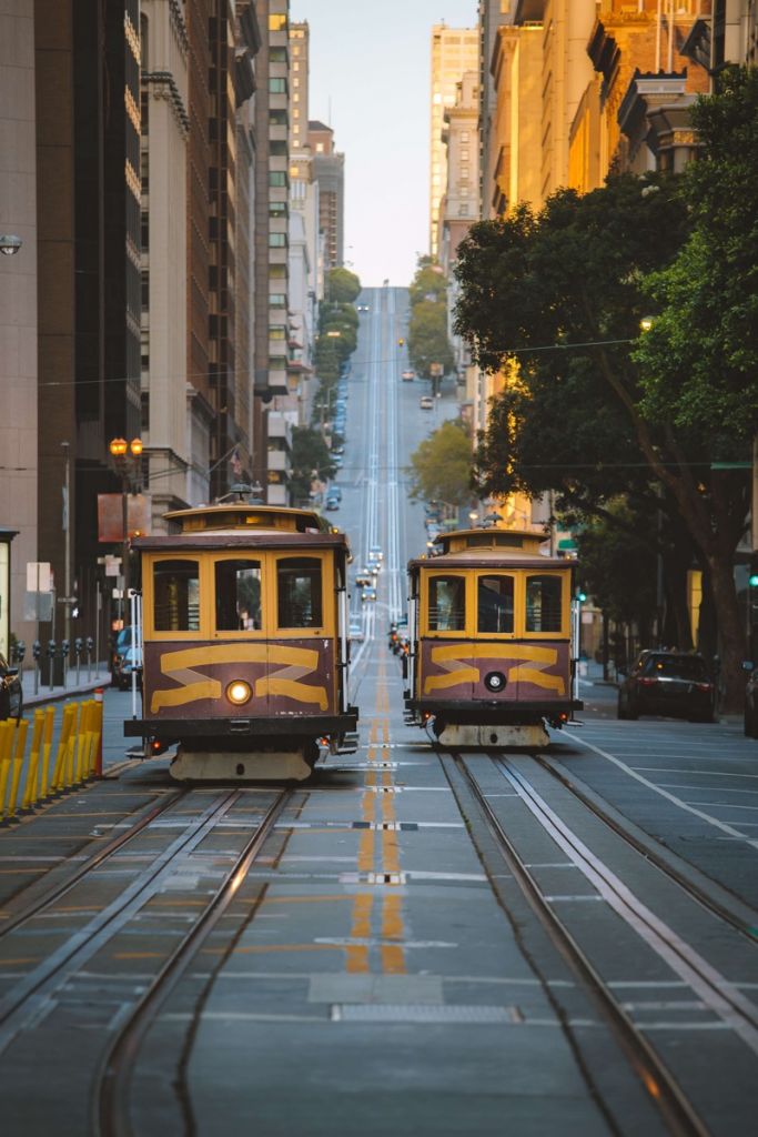 Żółte tramwaje w San Francisco USA
