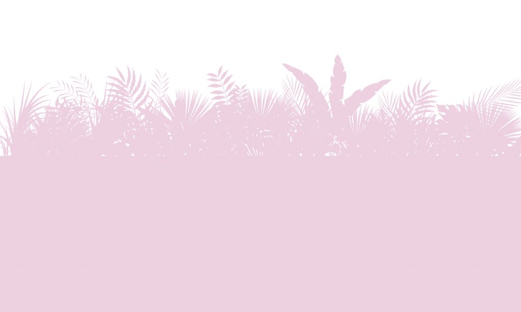Sylwetki liści palmowych, różowe