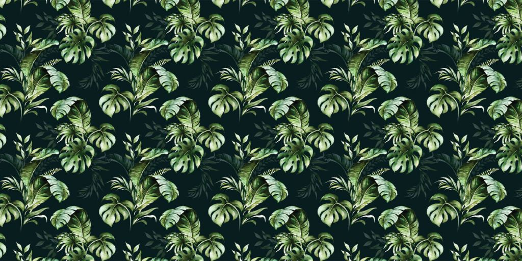 Zielony wzór z liśćmi
