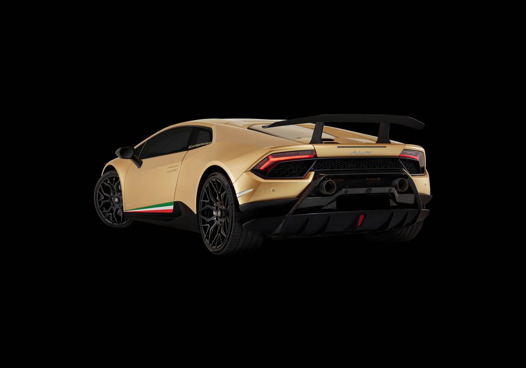 Lamborghini Huracán - Lewa tylna Strona, czarny