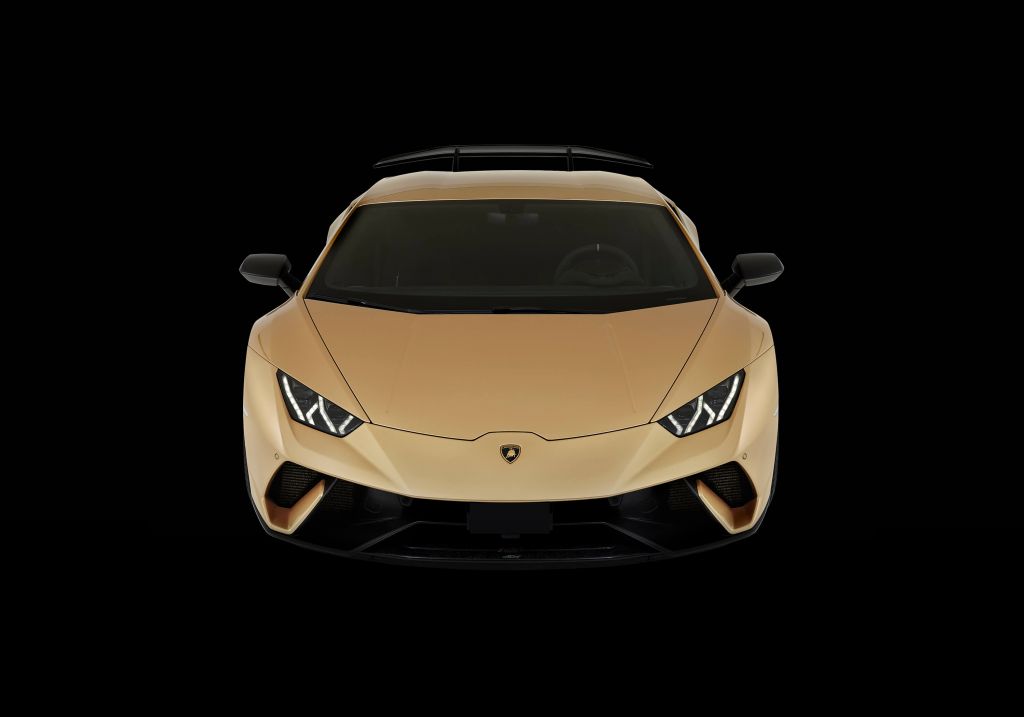 Lamborghini Huracán - Przód od góry, czarny