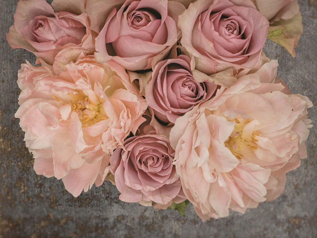 Bukiet róż w stylu vintage