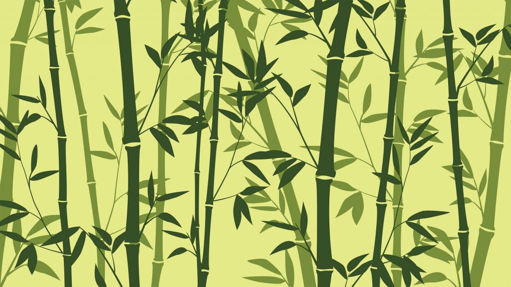 Ilustracja przedstawiająca las bambusowy