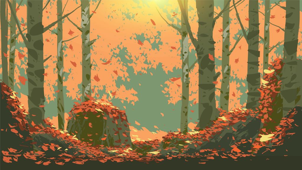 Jesienny las ilustracja