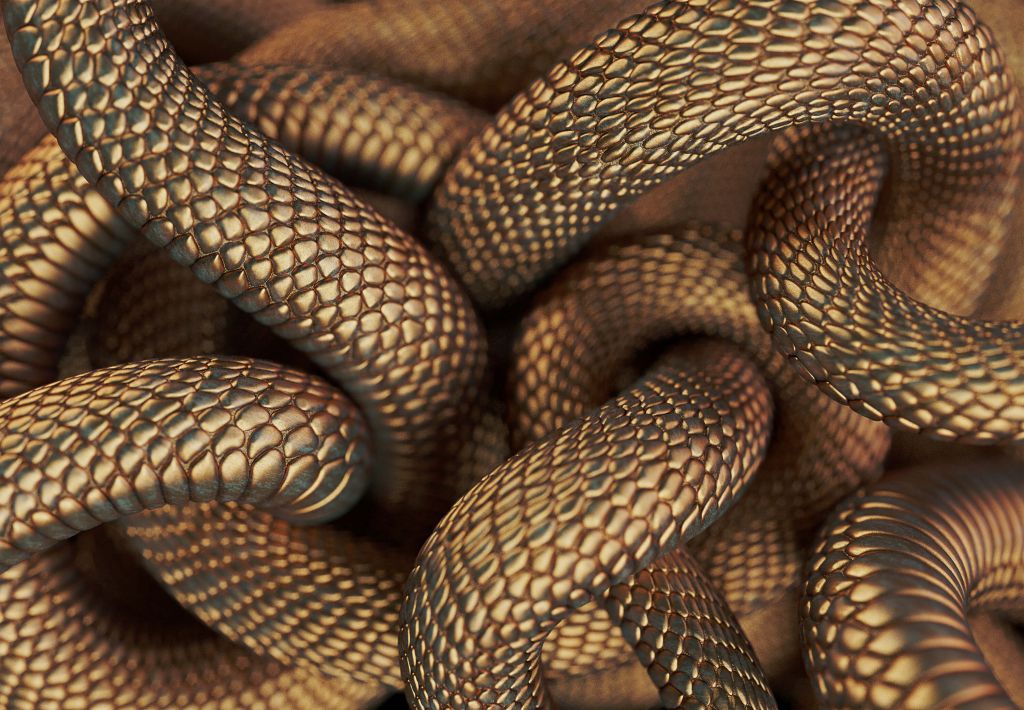 Węże w kolorze brązu