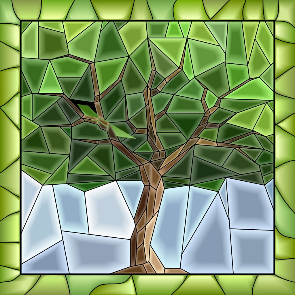 Mozaika z drzewa