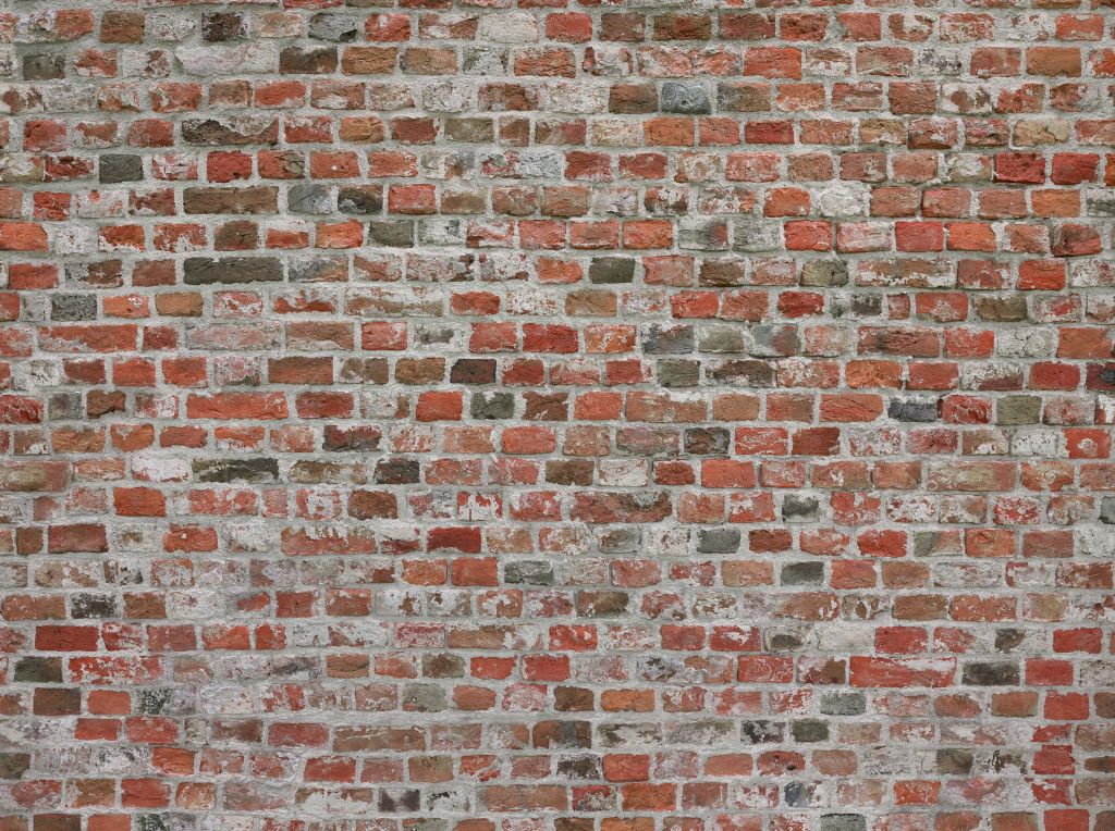 Odrestaurowana ściana z cegły