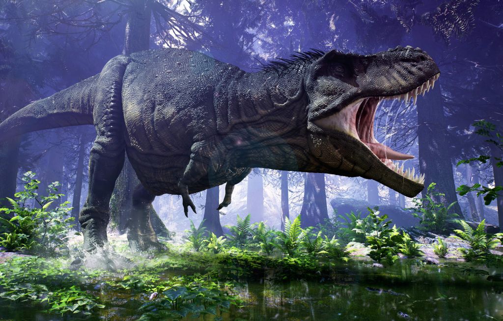 Tyranozaurus Rex nad jeziorem