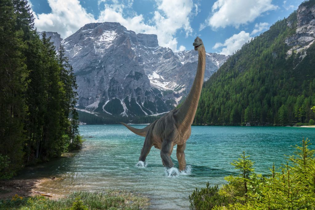 Brachiosaurus w wodzie