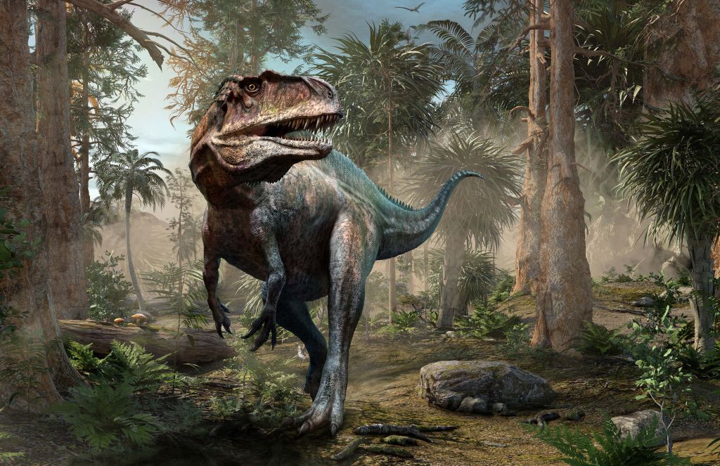 Acrocanthosaurus w lesie