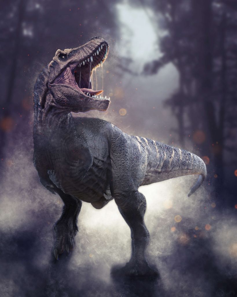 Tyranozaurus Rex w nocy