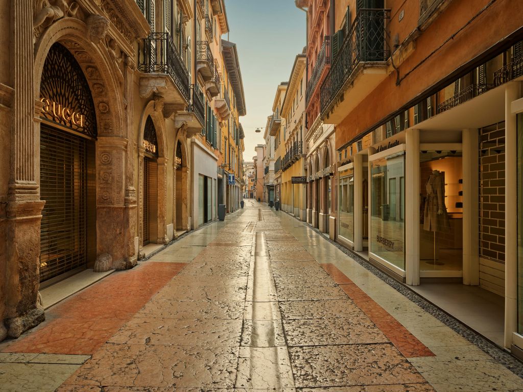 Ulica handlowa we Włoszech