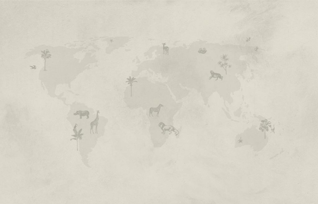 Mapa świata szkic zielony