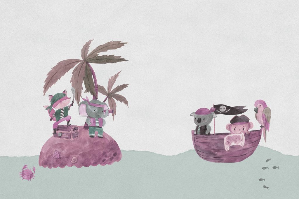 Piraci na morzu fioletowy