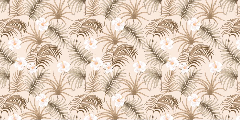 Liście i kwiaty palmy