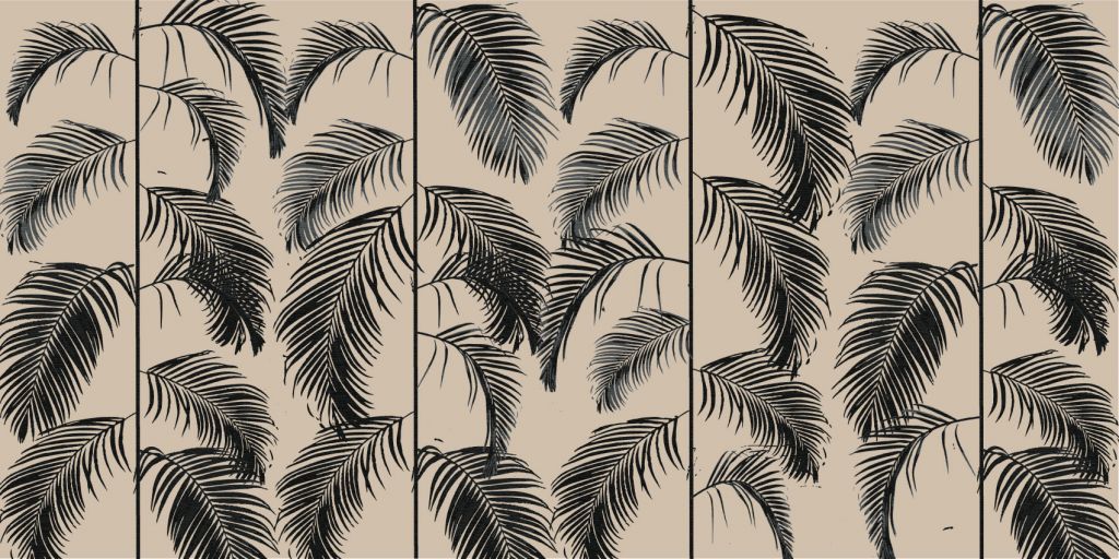 Liście palmowe beżowe