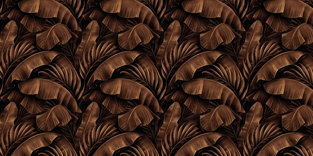 Brązowe liście bananowca