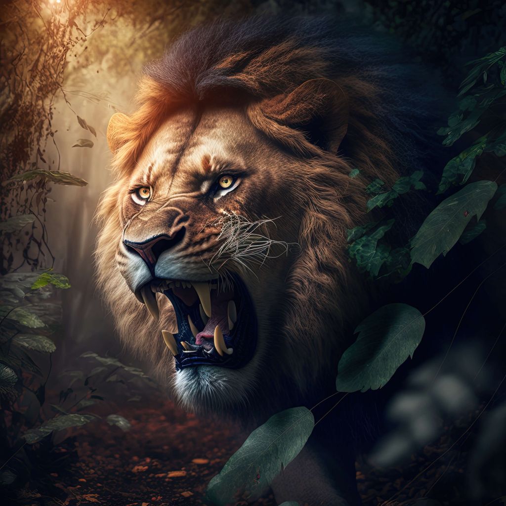 Lew w dżungli