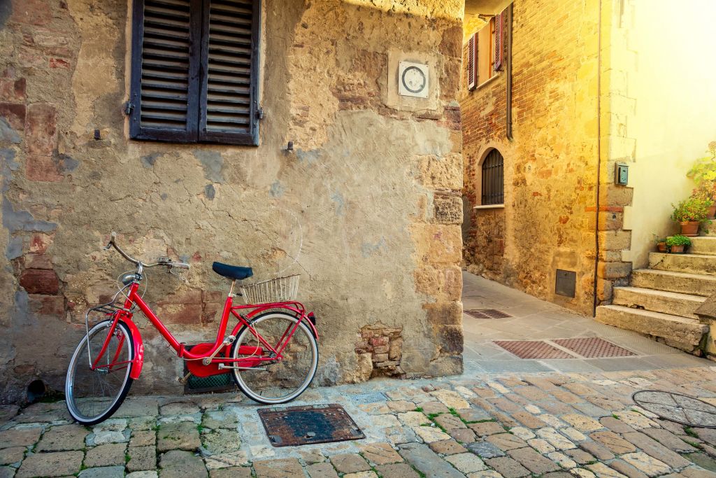 Czerwony rower retro